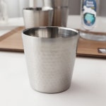 키치노 L 스텐 물컵 샤틴 이중 벌집 175ml 엠보싱 급식 식당 업소용 (185570) : 오메가키친