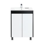 [유일산업] 600 하부장(도기 일체형) 화이트블랙-하부장-도기형 : 욕실자재 도매 건우바스