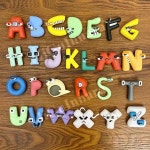 만화 알파벳 괴물 장난감 그림 26 영어 알파벳 전설 인형 세트 알파벳 ABC 세트 : 지구인나라