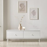 티비 선반 스탠드 받침대 장식장 수납 원룸 안방 자취 좁은 집 공간 가성비 텔레비다이 작은 폭 화이트 오크 나무 미니 티브받침대 낮은 우드... 