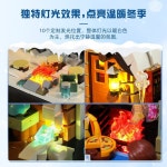 Funwhole 정품 레트로 시리즈 스키장 쉼터 오두막 하우스 조립 블록 : 킴스 잡화점