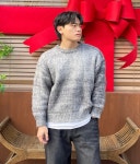 투톤 브러쉬 니트 : 바오스