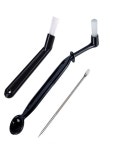 5개 커피머신 클리닝 손잡이 브러시 또는 청소 부속품 36cm14 2인치 키트 C타입 3종 세트 : REDITEM