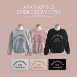 아라 양기모 자수 맨투맨 A0283 : 어썸하비