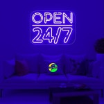비즈니스 매장 현대 오픈 247 네온 정의  조명 OPEN - : 유스물류