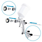 에어 스테인레스 RONGPENG 1 R830 스프레이건 브러시 누들 스틸 니들 세트 : 엠투 네트워크