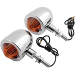 키지마 오토바이 바이크 윙커 304-8214 캐리어 일체식 좌우 kijima GH08 1 001 메탈블랙전등갓회전등쌍 : 루미shop