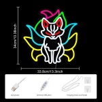 나인테일 폭스 LED 네온 조명 USB 게임 룸에 장식 : 유스물류