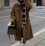 빅포켓 페이크퍼롱코트 : 나인 원