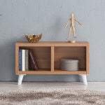 800공간활용 1단책장 모던디자인 2칸 오픈형책장 1인가구 낮은책장 : 김씨가구점