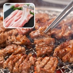 한돈 뼈없는 양념갈비 600g+냉동 대패삼겹살 400g : 육육마켓 66Market