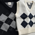 SALE NRK 봄 주니어 봄 코튼아가일조끼 (반품,교환X) : 우루루키즈