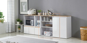 모던디자인 그릇수납장 신혼집 부엌 주방보조수납장 다용도 양념수납장600 : 김씨가구점