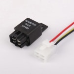 YANYULI 릴레이 차량용 릴레이 4극 릴레이 2개들이 12V 40A 퓨즈 ON /OFF SPST 소켓 포함 고온내성 난연성 자동차용 에어컨콤프레셔용... 