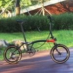 Carston Retro 접이식 자전거, 휴대용 크로몰리 스틸 트라이 폴드 프레임, 16 인치 휠, 9 단 V 브레이크 : 프린스타33