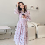 XFLYQ062 여성 여름 쉬폰 원피스 : 빅사이즈 의류 신발 전문