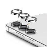 케이엠디자인 카메라 렌즈 보호 필름 유리 빛번짐방지 메탈링 갤럭시 S25 실버, 1매입 : 케이엠디자인
