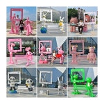 벤치 공원 꿀벌 오브제 스완 상가 쇼핑몰 유리 동물조각상 크리 테라스 마당 : 플러피 바이