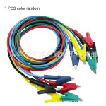 구리 바나나 플러그 멀티미터 리드 소프트 PVC 케이블 100cm 와이어 악어 클립 전기 테스트 도구 4mm to Plug : 귤빠숑해