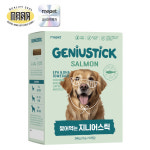 미펫 지니어스틱 찢어먹는 강아지 간식 15개들이 연어, 240g, 1개 : 아뮤펫