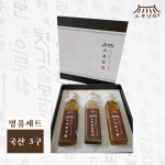 [명품 선물세트/3구] 100% 국산 저온압착 건강 기름 3구 선물세트(참기름,들기름) : 명품 오복상회