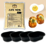 계란빵틀 4P + 계란빵 반죽 1kg 세트 아이들간식 디저트 만들기 : 반죽마켓