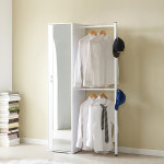 옷방인테리어 드레스룸 시스템행거 전신거울행거 스탠드옷걸이 오픈수납장 수납 선반 : 미니멀 초이스