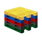 소형 플라스틱 파레트 화물 슈퍼마켓 창고 마트 받침대 팔레트 1. 망형 9발 0.8X0.8m : 덜레스