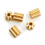 71A 구리 피니언 7mm 직경 98mm 샤프트 코어리스 모터 스핀들 기어 미세 RC 헬리콥터 부품 7 Teeth x5PCS 0.98mm : 귤빠숑해