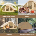 캠핑용 팽창식 텐트, 핸드 펌프가 있는 팽창식 텐트, 간편하게 설치 가능한 팽창식 텐트 하우스, 캠핑 성인용 방수 옥스포드 에어 텐트... 