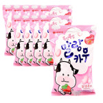 롯데제과 말랑카우 딸기우유 79g x10개 : 이삭상회