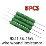 와이어 감김 저항 5 RX21 15W 0 1R 47K 1R 10R 100R 1K 10K 12K 15K 20R 22R 24R 27R 33R 36R 1 10 ohms 5PCs : 트렌디구대41