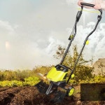 텃밭 소형 전기 2400W 쟁기 배토기 다짐 관리기 농업용 로타리 노면 충전식 : 라이징컴퍼니RS