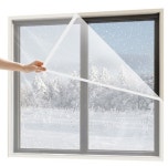 창문단열벨크로 방풍 비닐 보온 필수템 외풍차단 간편설치 60-100cm 1개 : 부촌마트