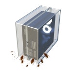 컴퓨터 본체 덮게 커버 먼지 방지 가리개 데스크탑 보호 케이스 이물질 가림막 해충 28x48x48 6면 메쉬(브래킷 포함) : 에잇육