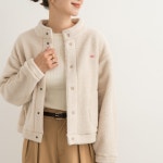 단톤 DANTON 더블 페이스 보아 스탠드 카라 가디건 DT-A0546WFA : HEEGU