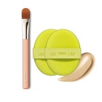 [유리알 베이스] 해피림 아쿠아퍼프 2개입 + 231 브러쉬(2종 택1) 하이드로 퍼프 컨실러 파운데이션 브러쉬 : 더툴랩