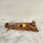 국내산 참나무 스팔티드 오크 플레이팅 도마515x145x36(mm) : 곰무팩토리