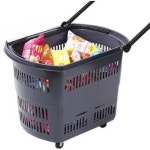 바스켓 쇼핑카트 플리스틱 이동식 장바구니 달린 4륜 핸드 손수레 플라스틱 1세트 10개 2 35L 핫 미디엄 사륜 레드 1 35L 핫 미디엄 사륜 레드... 