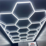 알루미늄 육각형 LED 조명 DIY 차고 천장 램프 튜브 110V 240V 자동 디테일링 차체 수리 작업장 : flowerhill