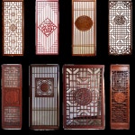 원목화격투공중식목격자배경벽동양목조현관방고문창복자병풍차단 복이십삼60 60CM : 잇템꿀템ss