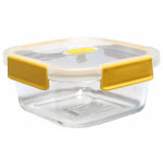시티롱 스팀홀 전자레인지용 정사각 내열유리 밀폐용기 3종세트 1개/옐로우 (H8481) : 나무하늘