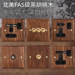 조명 목재 나뭇결 단단한 전기 장식, 나무 86mm 토글 GANG 황동 웨이 패널 타입 토글을 떼다 한 마리 : Shopping플러스