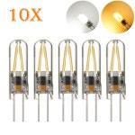 10PCS 미니 G4 Led 전구 3W AC/DC 12V 필라멘트 유리등 냉난방 흰색등 Cob 전구 거실용 : 엠케이엠씨로지스