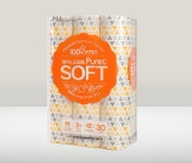 [굿매너] 비데겸용 롤휴지 퓨어&소프트 18m x 30롤 x 2팩 : sohappy04