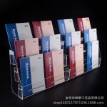 문구수납함 쇼케이스 카드 투명 엽서 꽂이 1칸단독 아크릴스티커진열대 격자 2단 탈부착 책꽂이 설치 공구를 보내다. : Shopping플러스