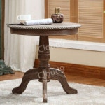 레트로 원목 원형 허먼밀러 원탁 미니 카페 다이닝 임스테이블 복합 골동품60x60cm : 클라우드나인626