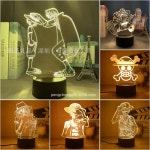 조명 다지기 램프 인형 로로노아 피규어 루피 선물 액션 우소프 3D LED 원피스 야간 상지 크리스마스 핸콕 테이블 조로 : 짬짜샵
