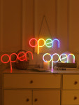 OPEN 오픈네온사인 업소용 매장조명 술집 조명 매장 네온 영업중 오픈 4색 괘형 네온사인 : 신흥유통상사4001