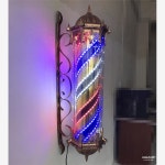 미용실싸인볼 사인볼 예쁜 엔틱 인테리어 이발소 벽걸이형 빈티지 입간판 외벽 벽걸이 미러볼 8 90센티 크리스탈 LED 5912669... 